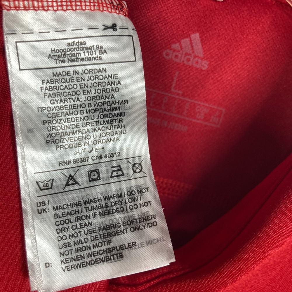 Malone University Pioneers Polo Shirt Men's Large Red Short Sleeve Adidas - Picture 5 of 7